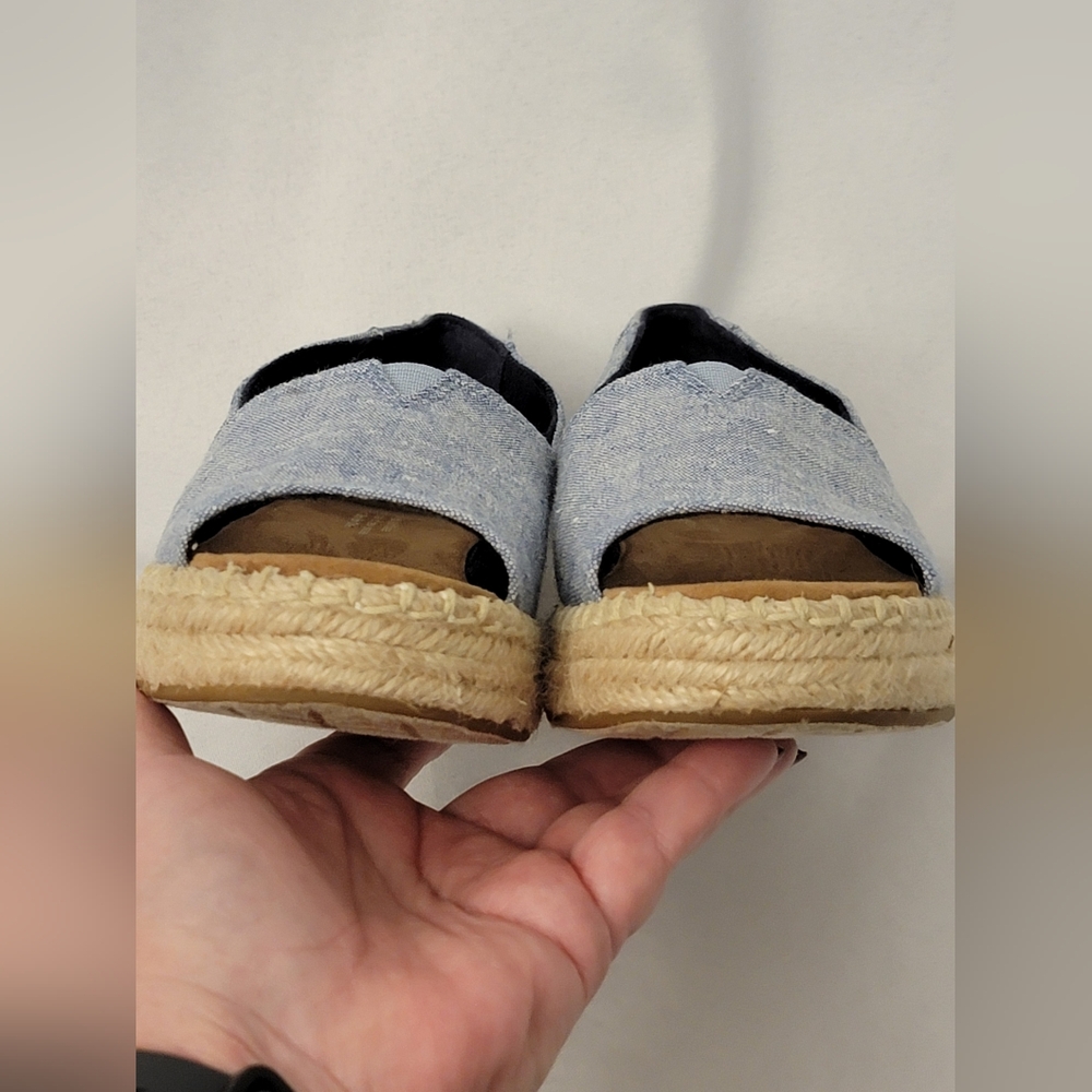 Toms Chambray Espadrille Flats Size 5.5 - Picture 9 of 12